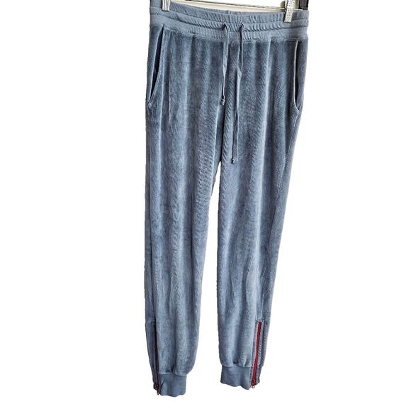 SUNDRY anthropologie Velour Zip Ankle Jogger size 1 womens size Small - Picture 2 of 11
